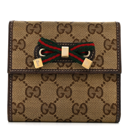 Gucci Monogram Princy Compact French Flap Wallet Brown 1 of 9