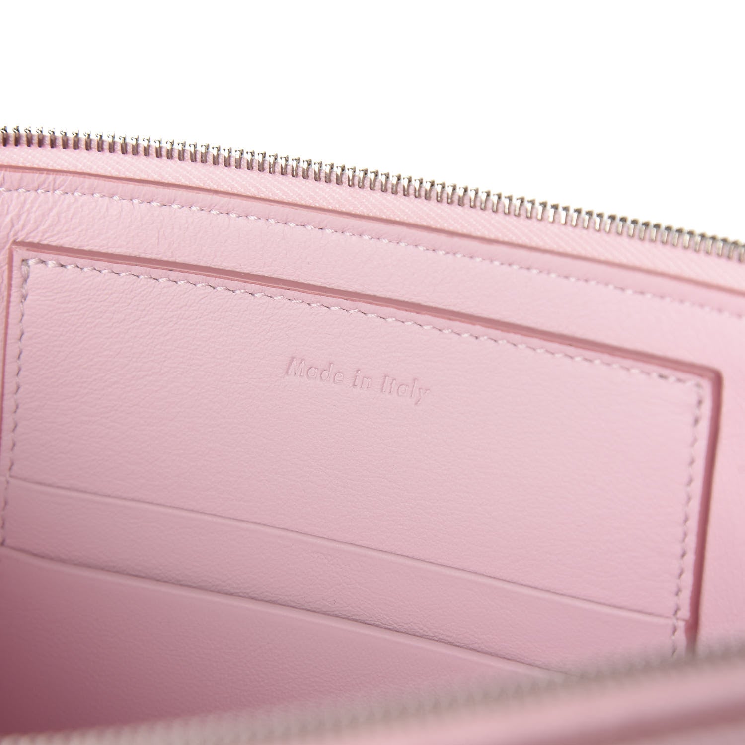 Celine Lambskin Bi-Color Solo Clutch Pouch Pale Pink Espresso 15 of 18