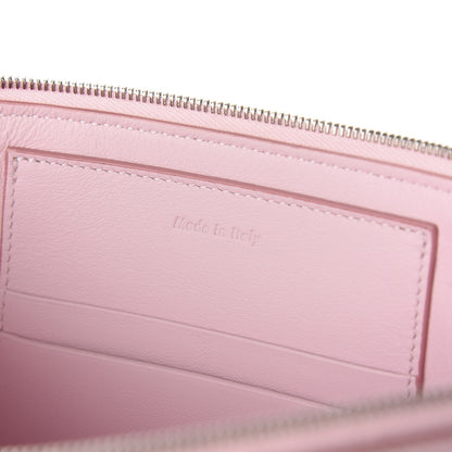 Celine Lambskin Bi-Color Solo Clutch Pouch Pale Pink Espresso 15 of 18