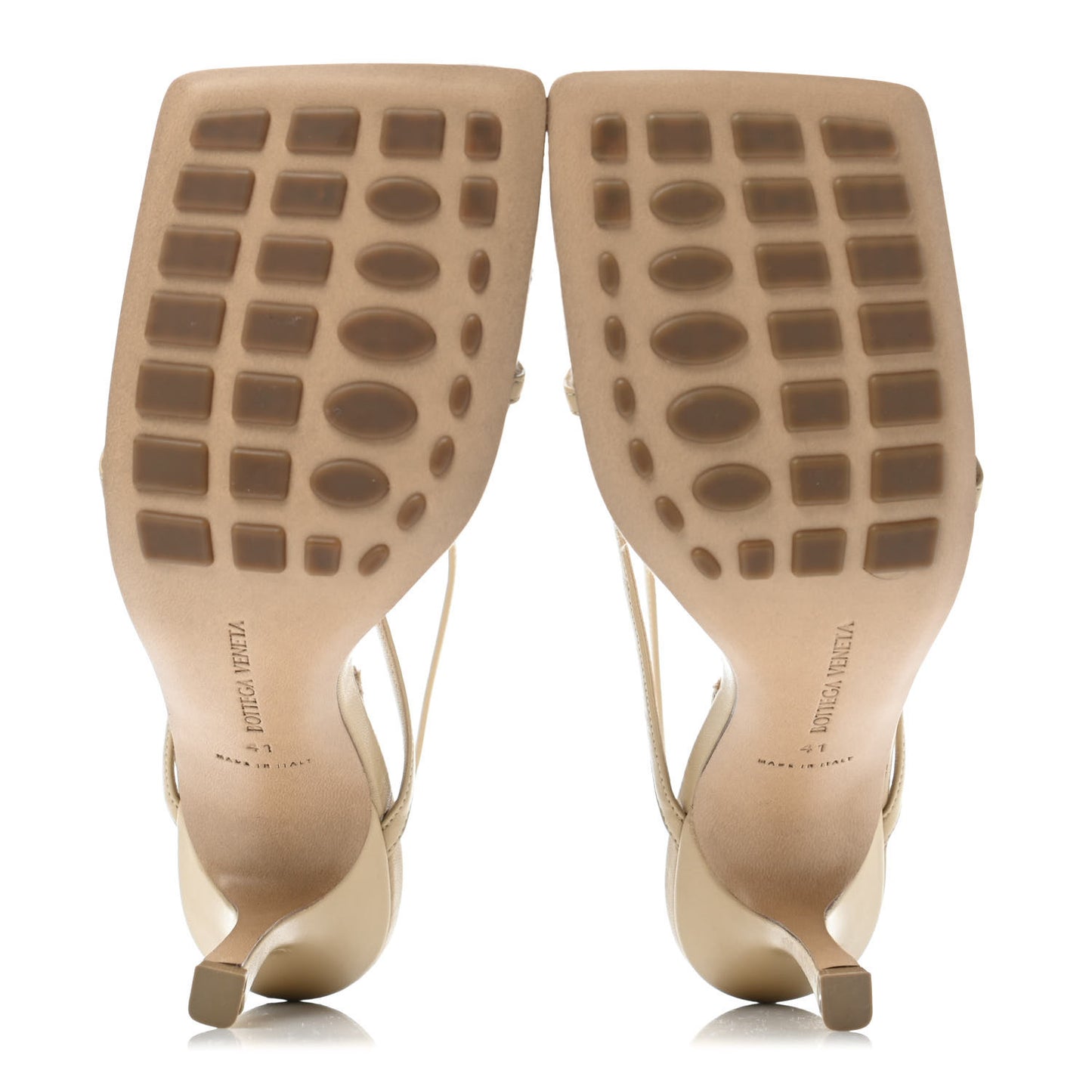 Nappa Rope Stretch Multi Strap 90mm Sandals 41 Cane Sugar