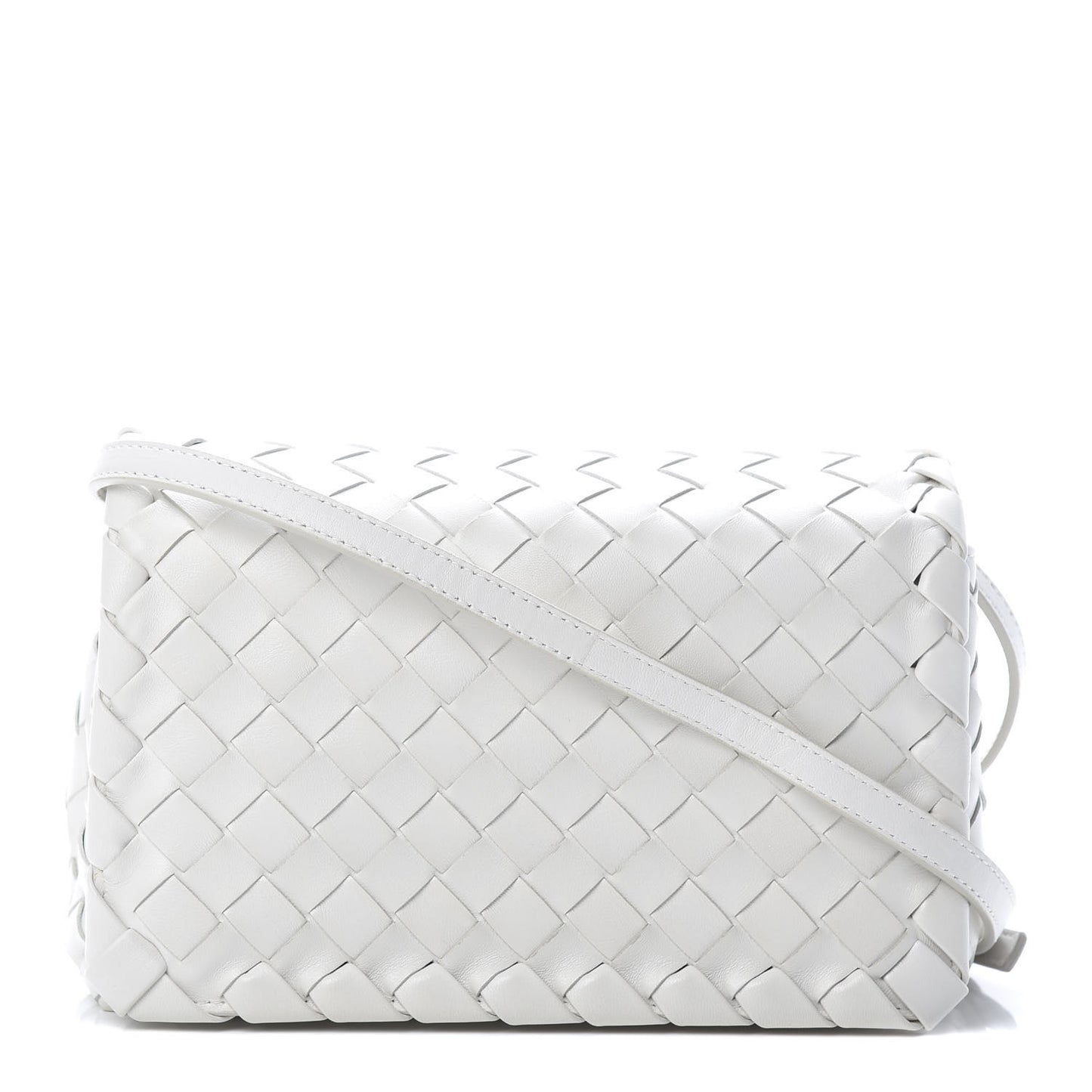 Nappa Intrecciato Shoulder Bag White