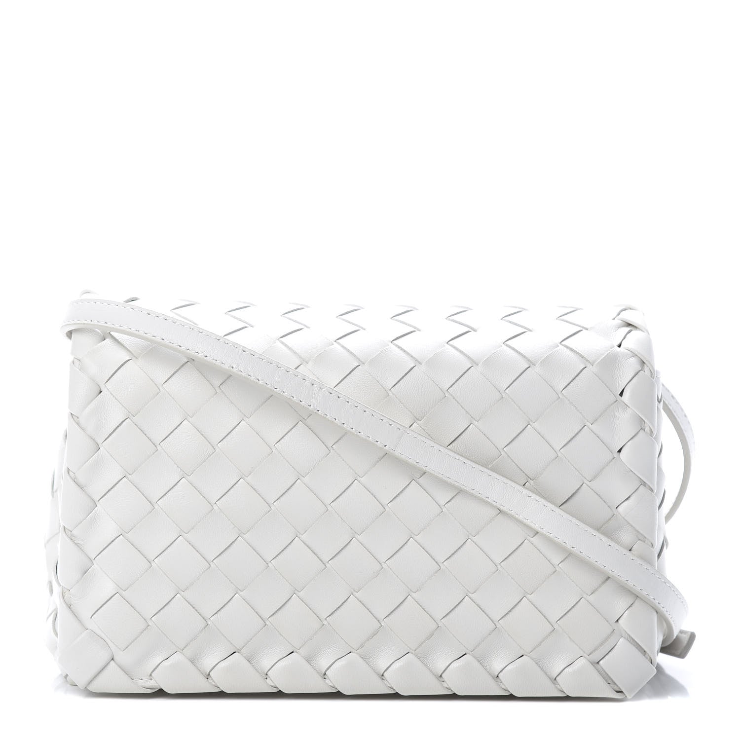 Bottega Veneta Nappa Intrecciato Shoulder Bag White 1 of 13