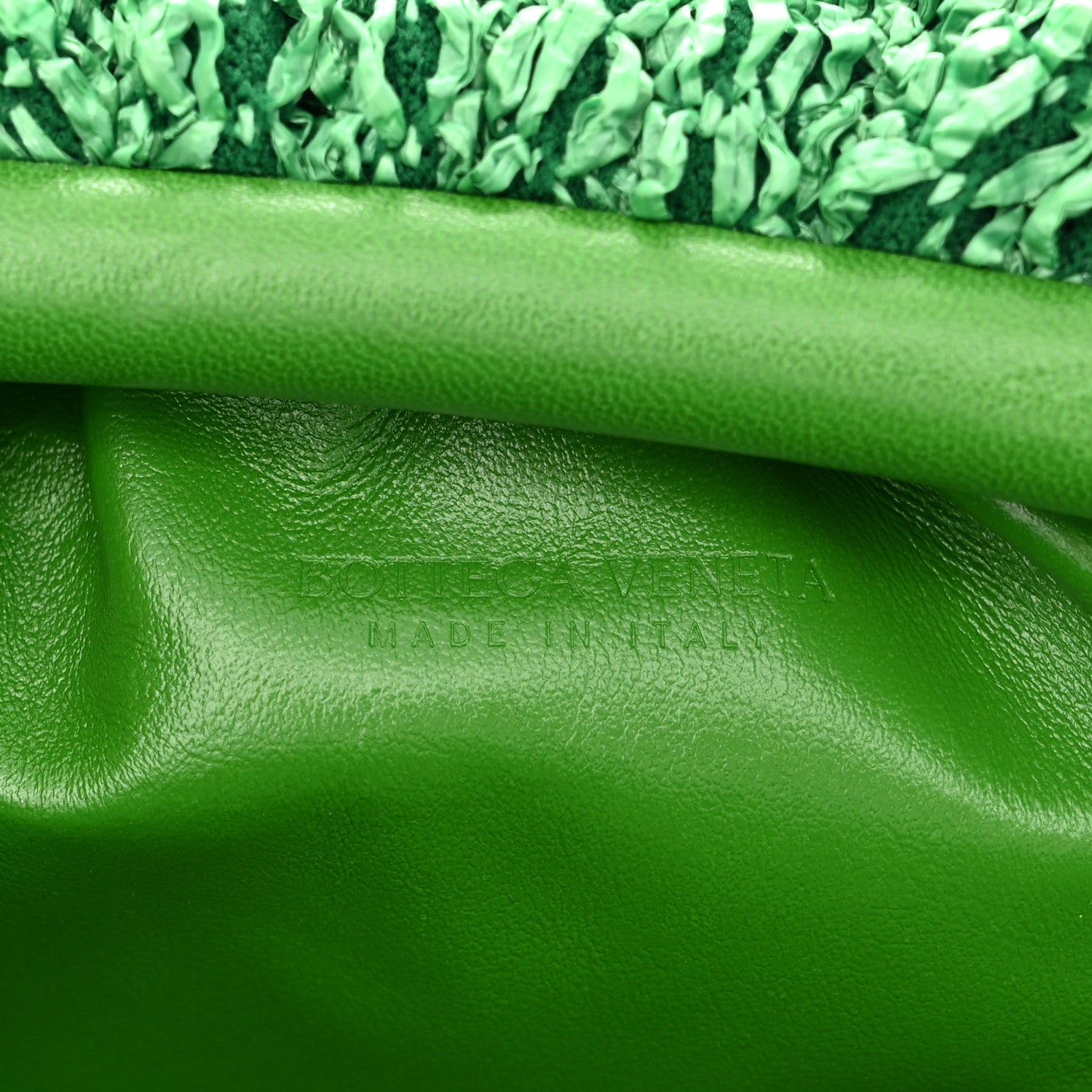 Bottega Veneta Boucle Curly Raffia The Mini Pouch Parakeet 6 of 9