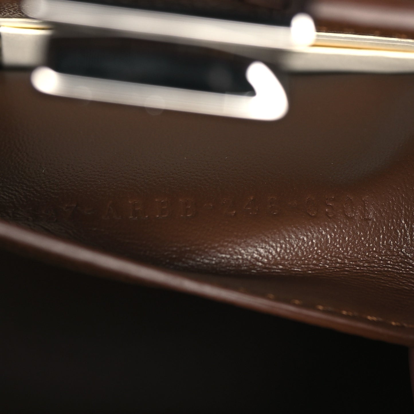 Cuoio Roma Sellerissima Nappa Sintetica Tape Stitch Small Peekaboo I SEE U Satchel Fettuccia