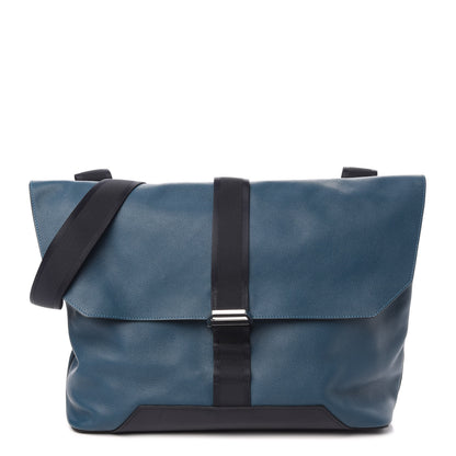 Hermes Taurillon Cristobal Cityslide Messenger Colvert Bleu Indigo 1 of 9