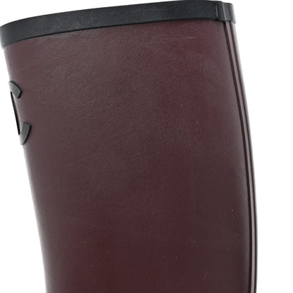 Chanel Caoutchouk CC High Boots 37 Burgundy Black 11 of 12