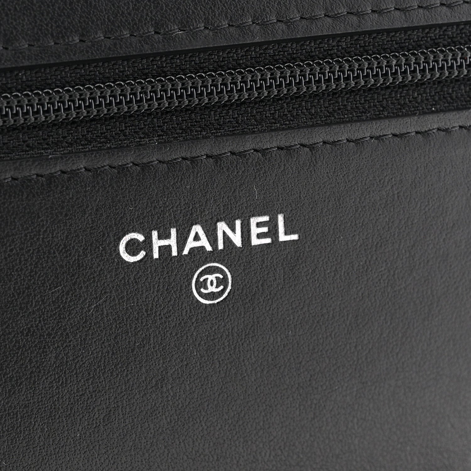 Chanel Caviar Camellia Embossed Wallet On Chain WOC Black 6 of 12