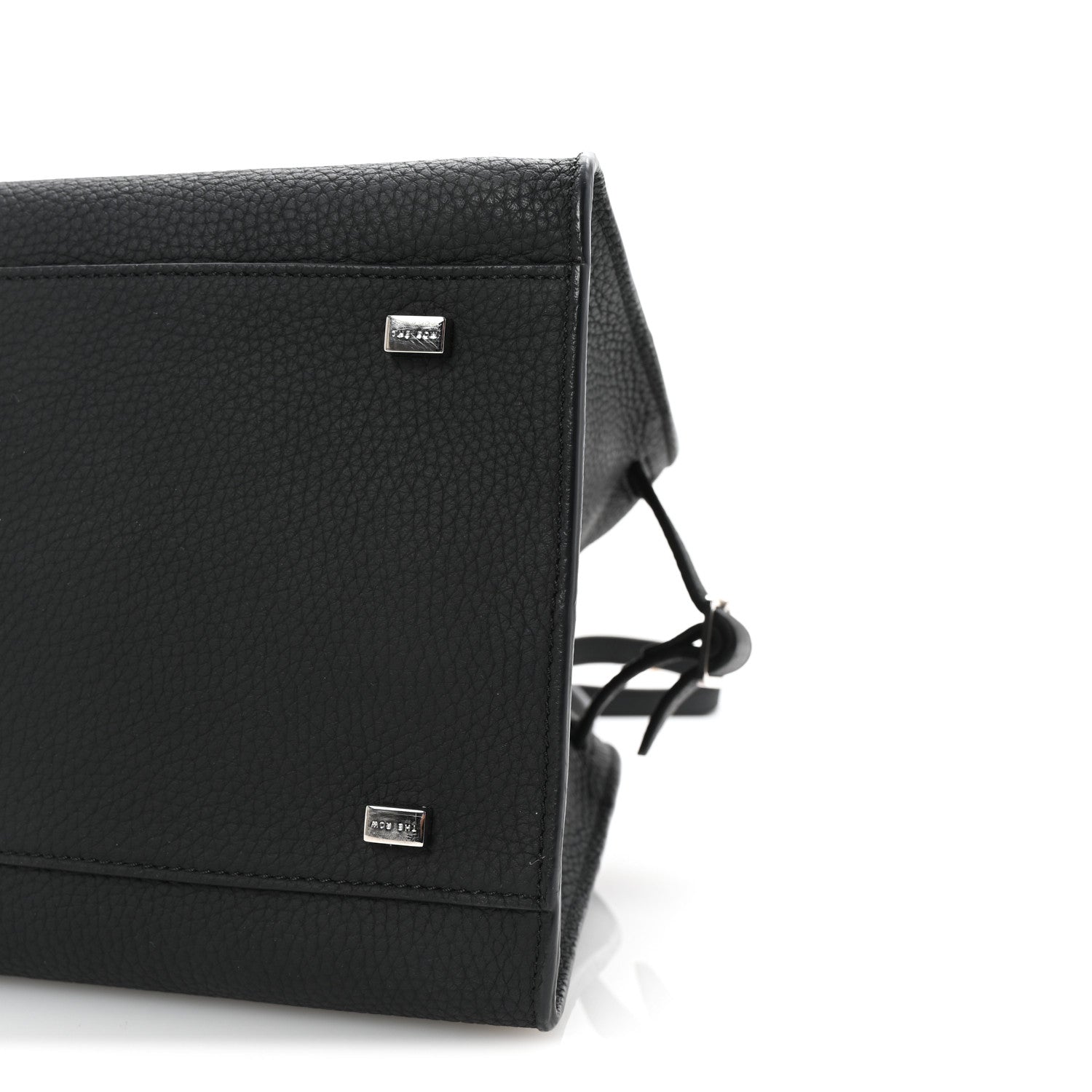 The Row Matte Grained Calfskin Soft Margaux 10 Bag Black 9 of 9