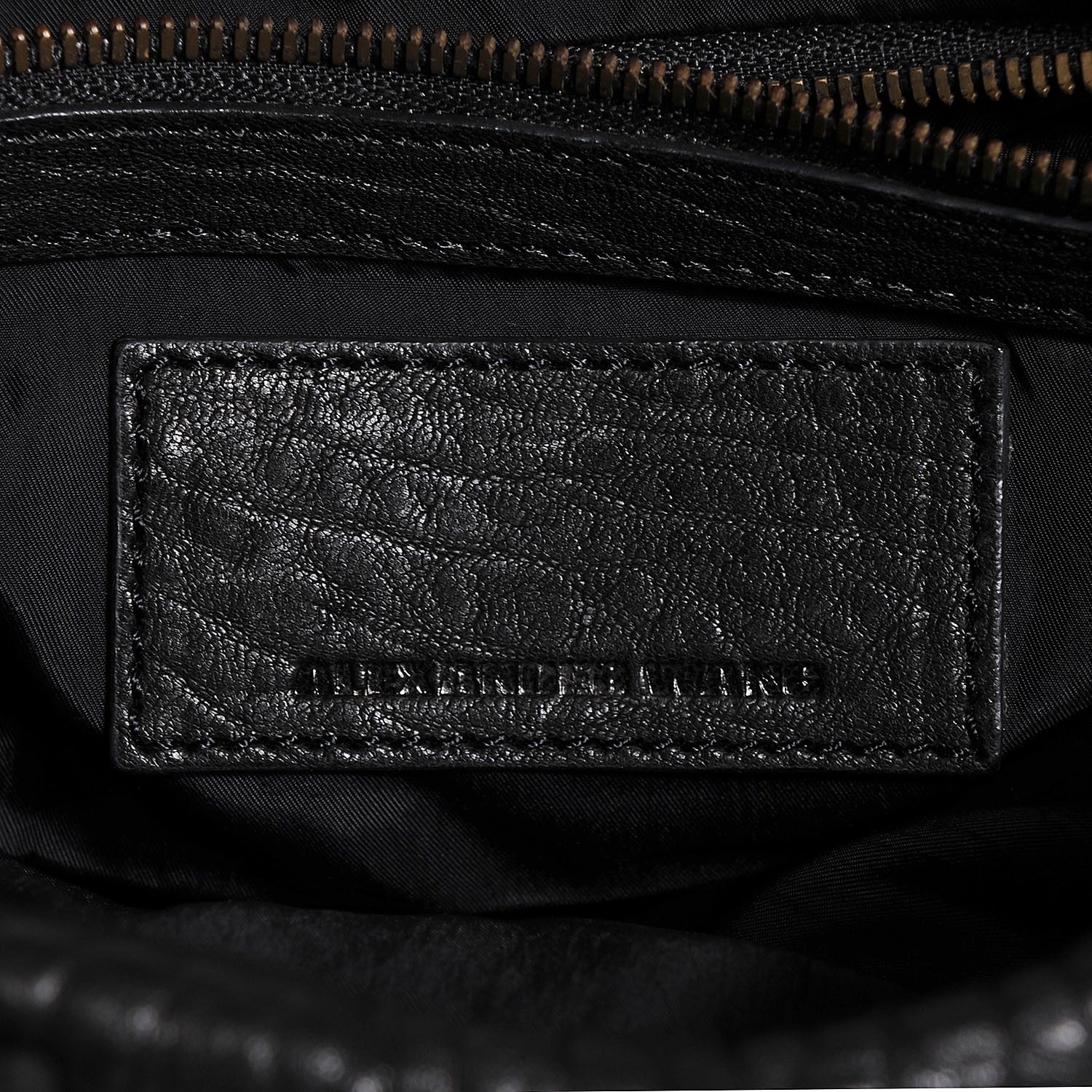 Alexander Wang Pebbled Lambskin Rocco Black Antique Brass Hardware 6 of 6