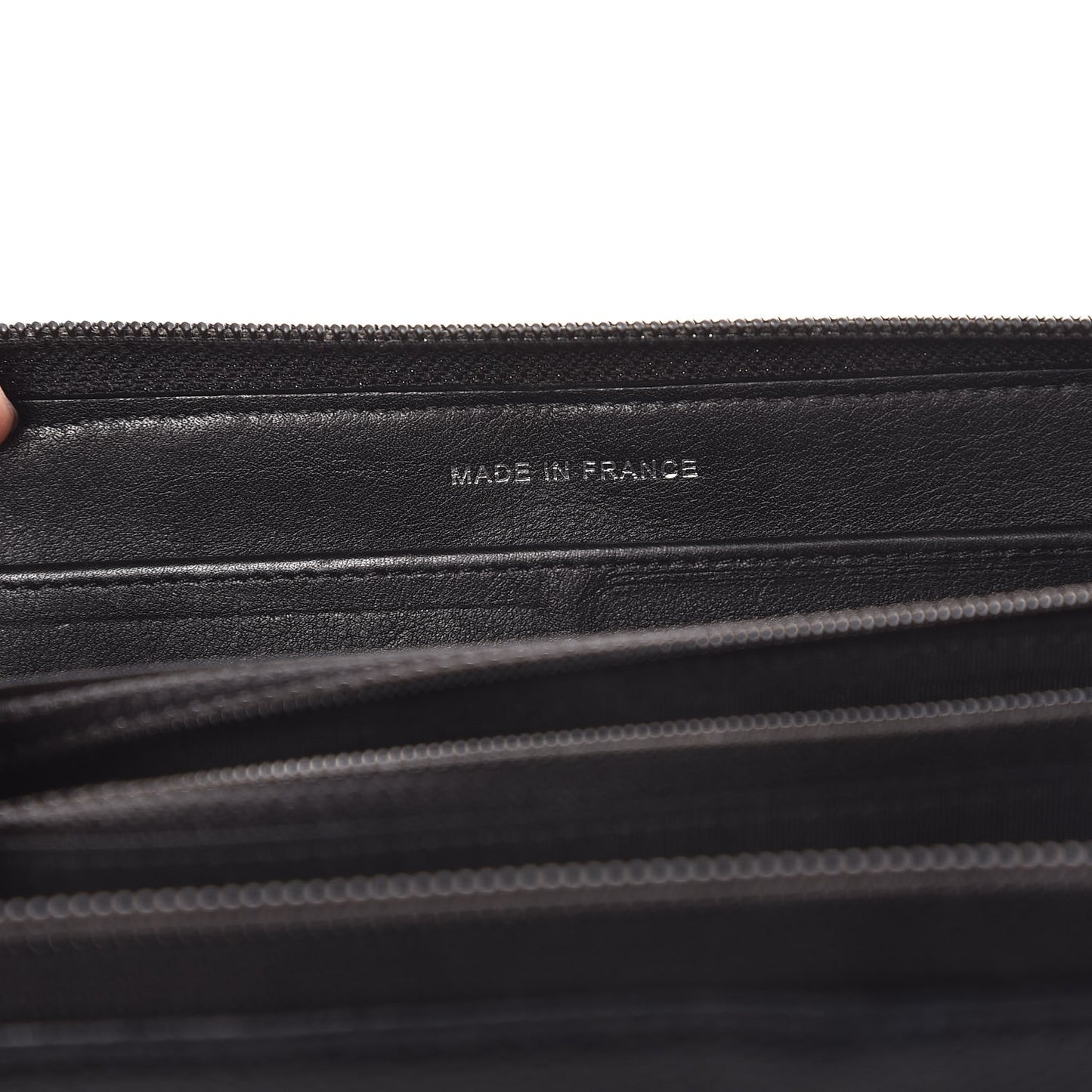 Caviar Large Timeless CC Zip Around Wallet Black