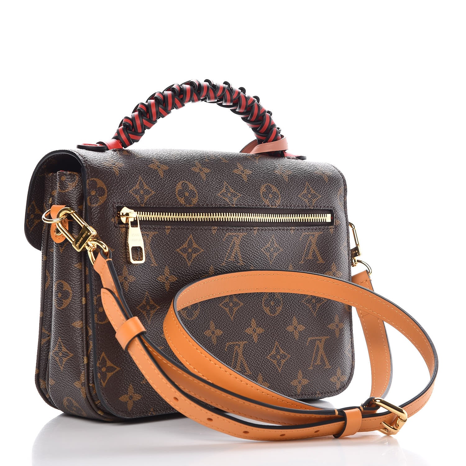 Louis Vuitton Monogram Braided Pochette Metis Coquelicot 3 of 7