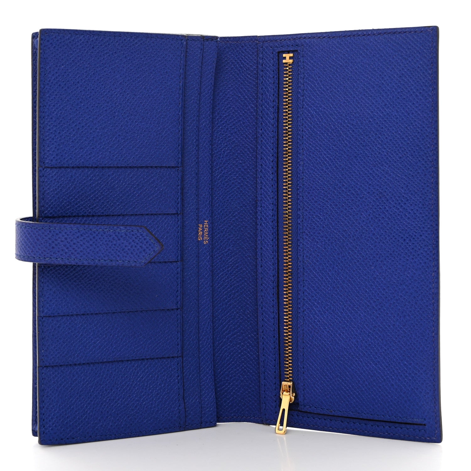 Hermes Epsom Bearn Gusset Wallet Bleu Electrique 5 of 9
