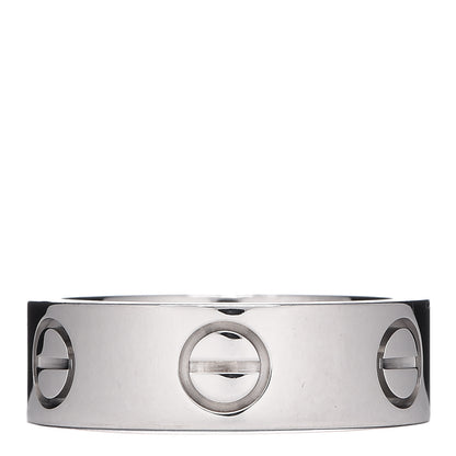 Cartier 18K White Gold 5.5mm LOVE Ring 47 4 3 of 4
