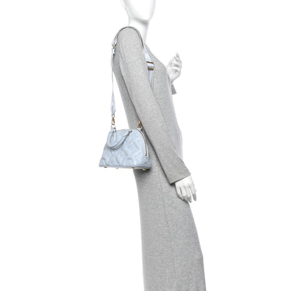Louis Vuitton Calfskin Bubblegram Alma BB Ice Blue 2 of 12