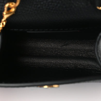 Valentino Garavani Grainy Calfskin Mini VLogo Belt Bag  85 34 Black 4 of 9