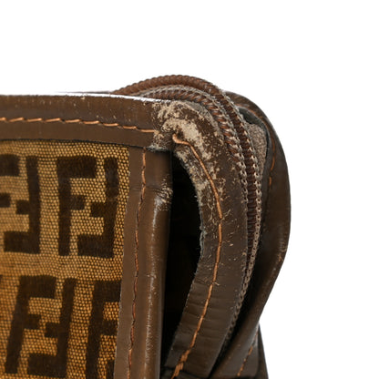 Fendi Vinyl Zucchino Zip Pouch Tobacco 14 of 17