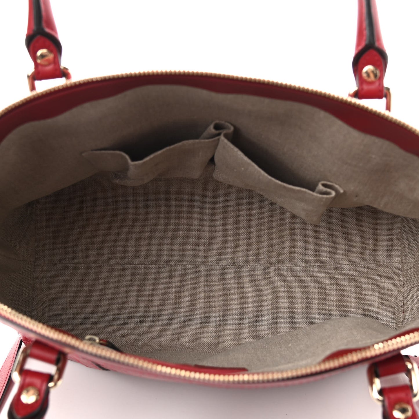 Soft Microguccissima Dome Satchel Red