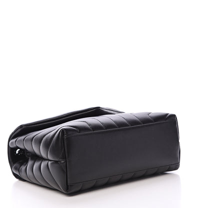 Saint Laurent Calfskin Y Quilted Monogram Small Loulou Chain Satchel Black 3 of 10