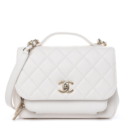 Chanel Caviar Quilted Medium Business Affinity Flap White 1 of 17