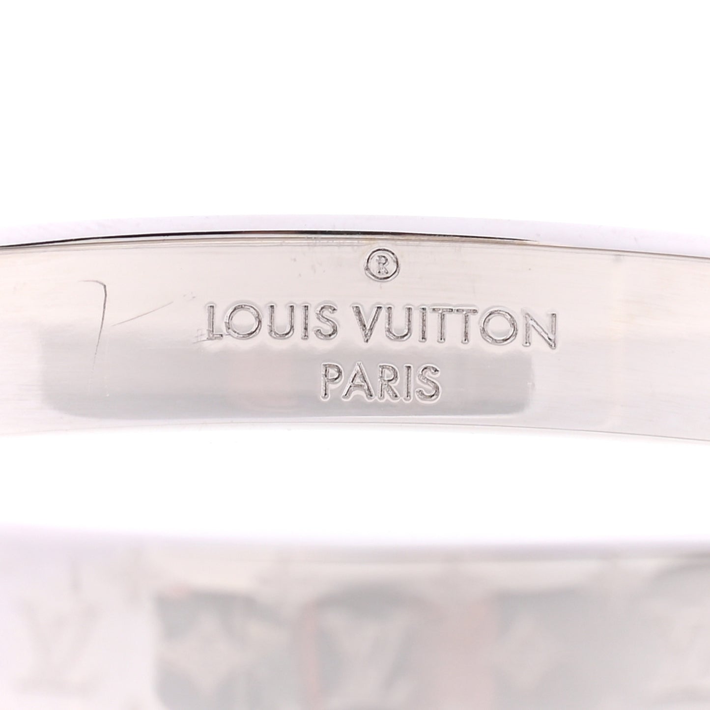 Brass Palladium Plated Nanogram Cuff M Silver