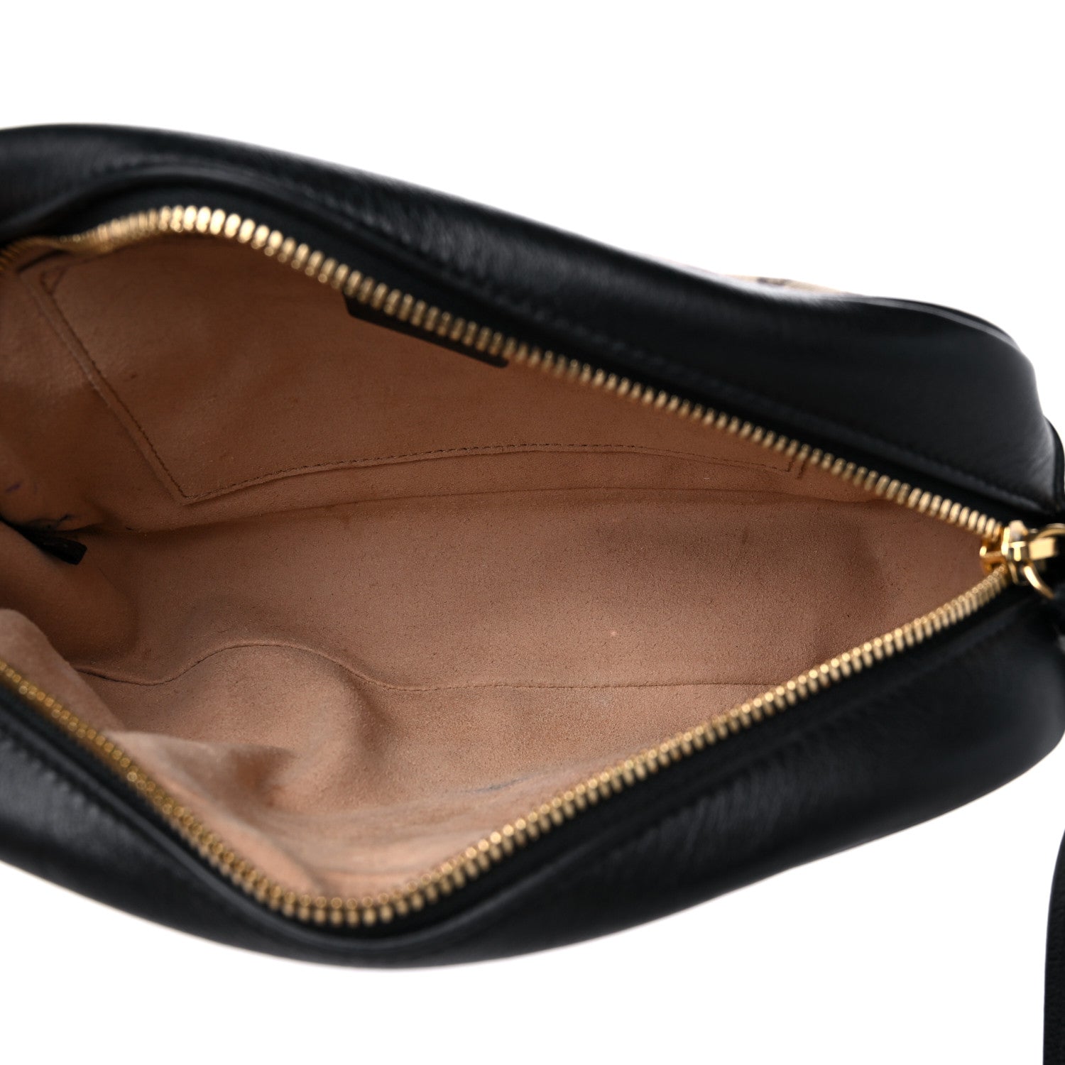 Gucci Monogram Matelasse Diagonal Small GG Marmont Chain Shoulder Bag Beige Black 5 of 12