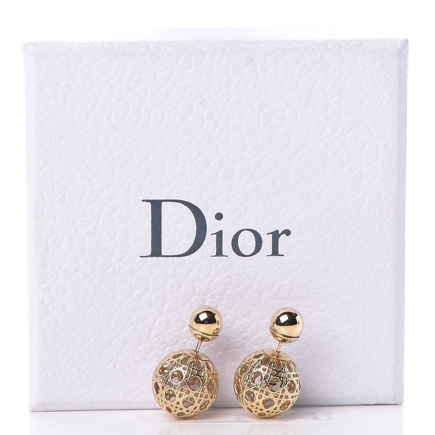 Cannage Mise En Dior Tribal Earrings Gold