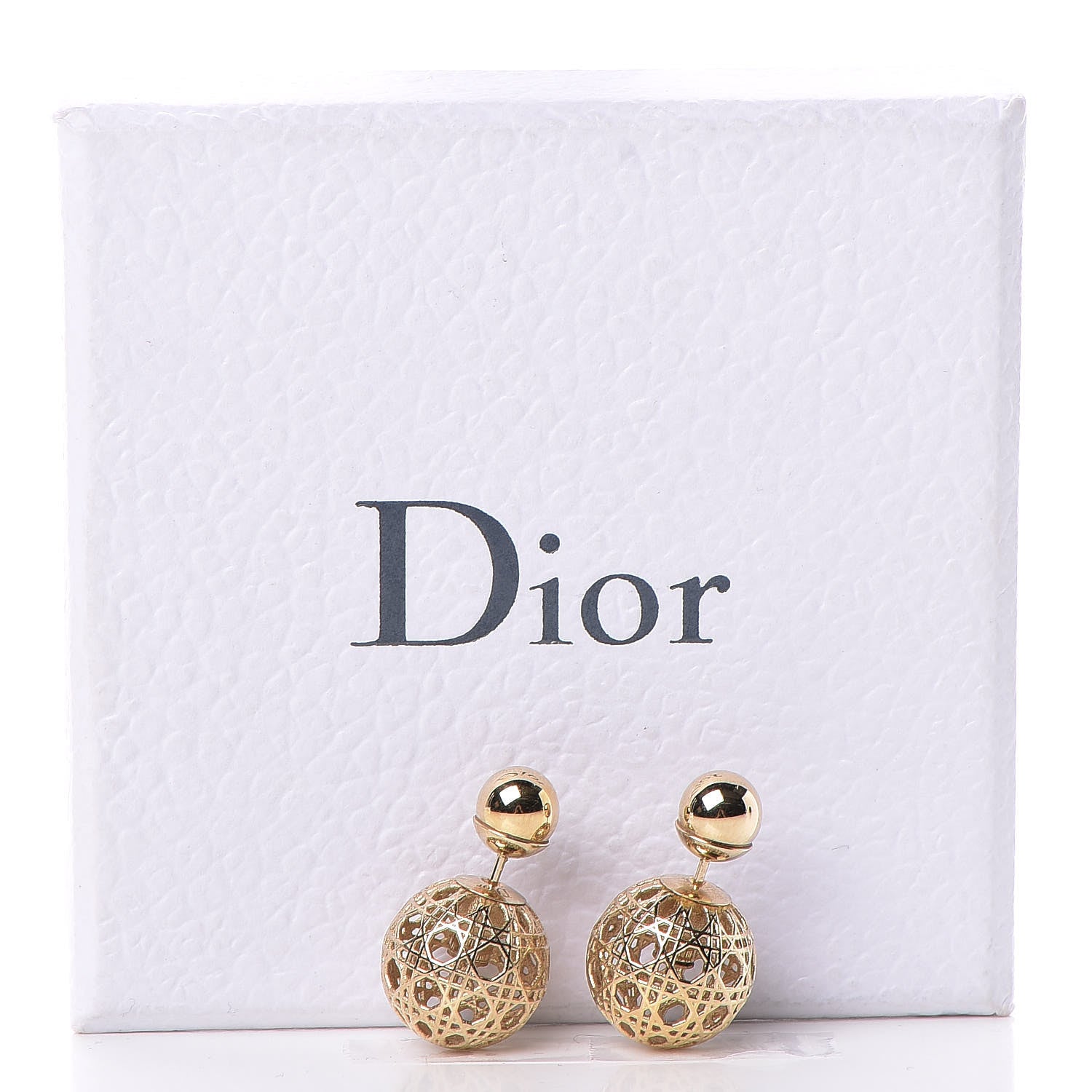 Christian Dior Cannage Mise En Dior Tribal Earrings Gold 5 of 5