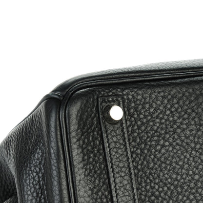 Hermes Taurillon Clemence Birkin 30 Black 8 of 31