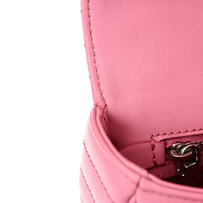 Prada Soft Calfskin Impunture Diagramme Small Chain Flap Shoulder Bag Begonia 11 of 12