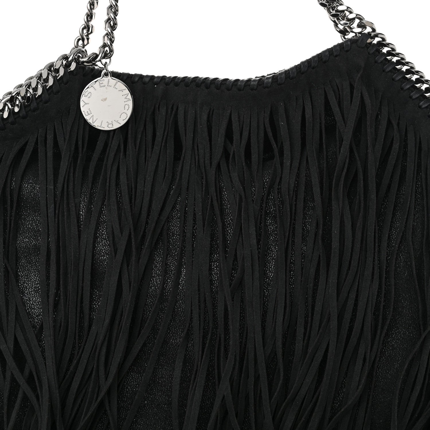Stella McCartney Eco Suede Fringe Falabella Tote Black 8 of 10