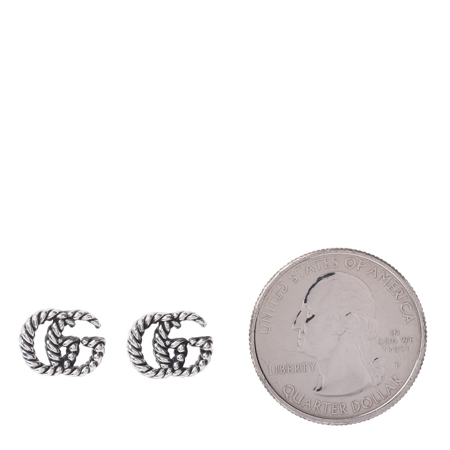 Sterling Silver Torchon Double G Earrings