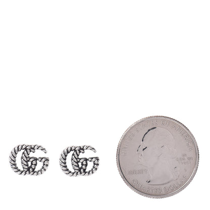 Gucci Sterling Silver Torchon Double G Earrings 2 of 4