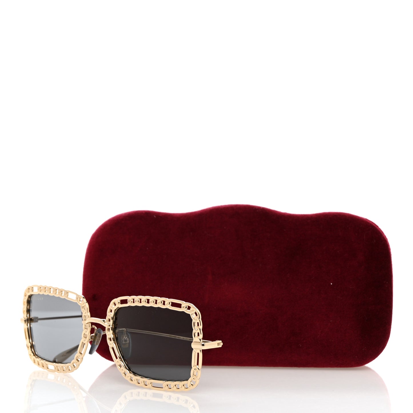 Rectangle Chain Sunglasses GG1112S Gold