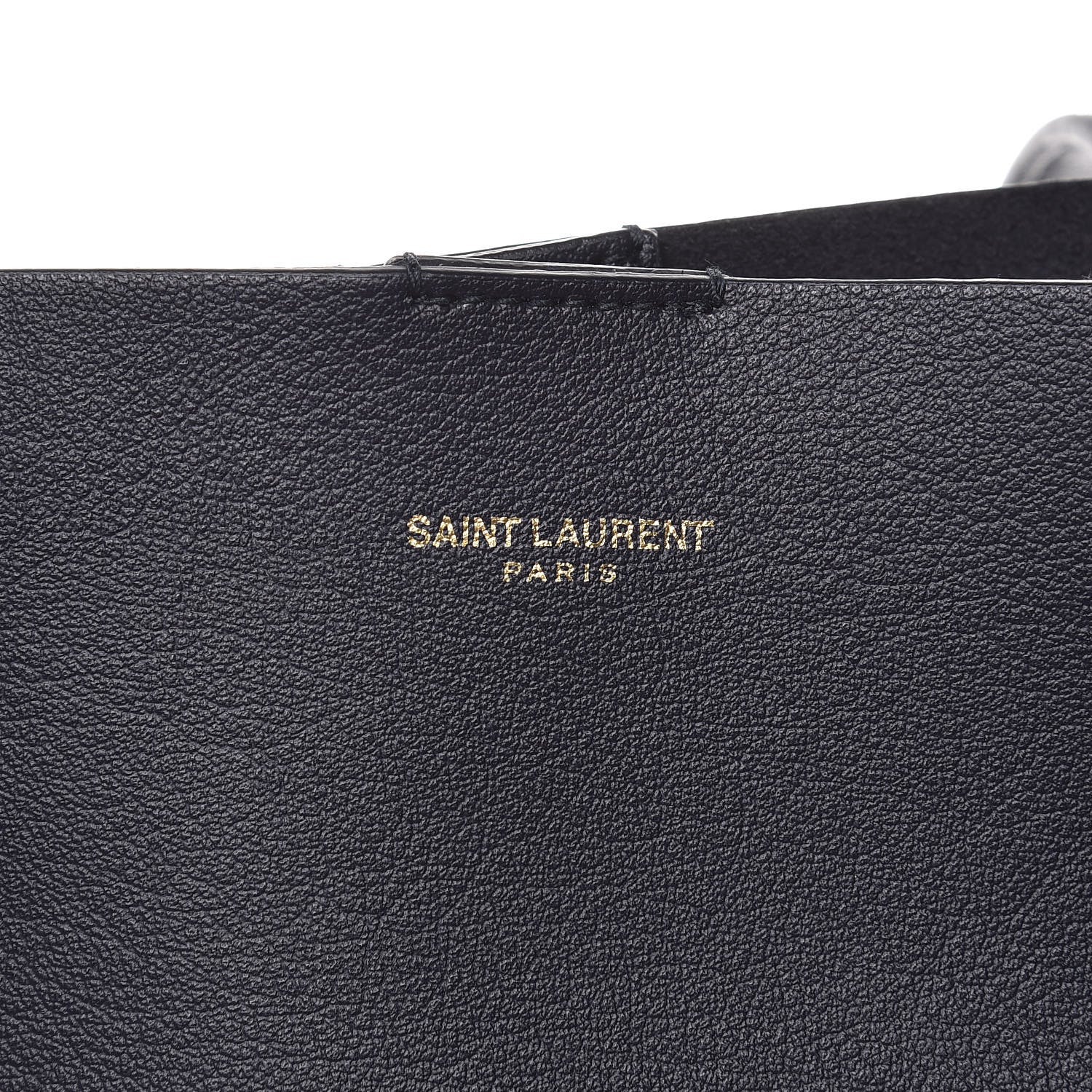 Saint Laurent Calfskin Large Shopping Tote Deep Marine 7 of 9