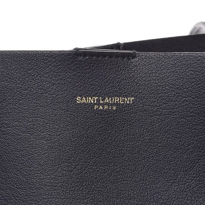 Saint Laurent Calfskin Large Shopping Tote Deep Marine 7 of 9
