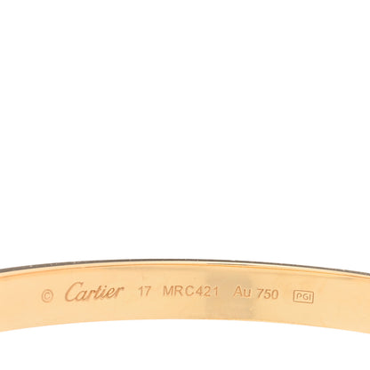 Cartier 18K Yellow Gold LOVE Bracelet 17 4 of 5