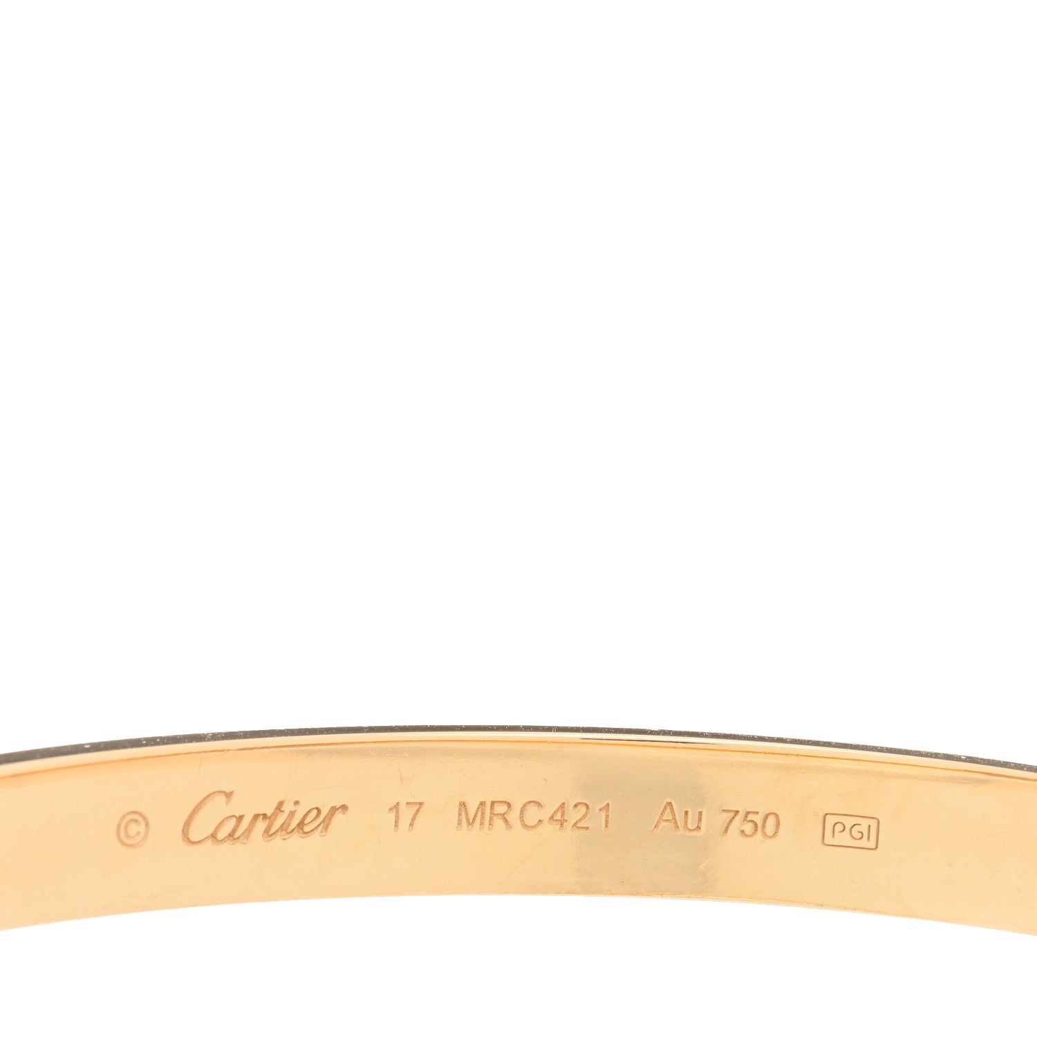Cartier 18K Yellow Gold LOVE Bracelet 17 4 of 5