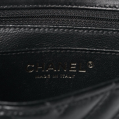 Chanel Lambskin Chevron Quilted Mini Rectangular Flap Black 6 of 12