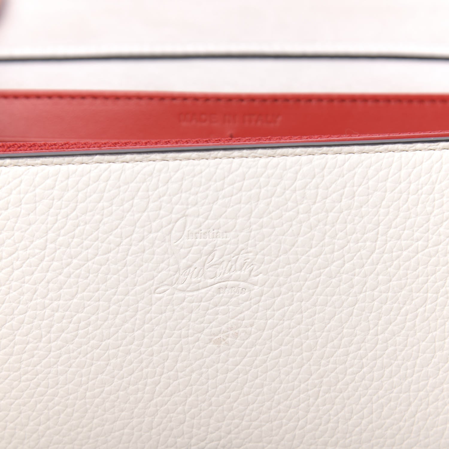 Christian Louboutin Calfskin Spikes Loubinthesky Paloma Clutch White 7 of 10