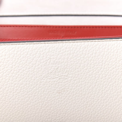 Christian Louboutin Calfskin Spikes Loubinthesky Paloma Clutch White 7 of 10