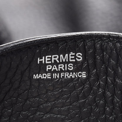 Hermes Taurillon Clemence Lindy 34 Black 6 of 10