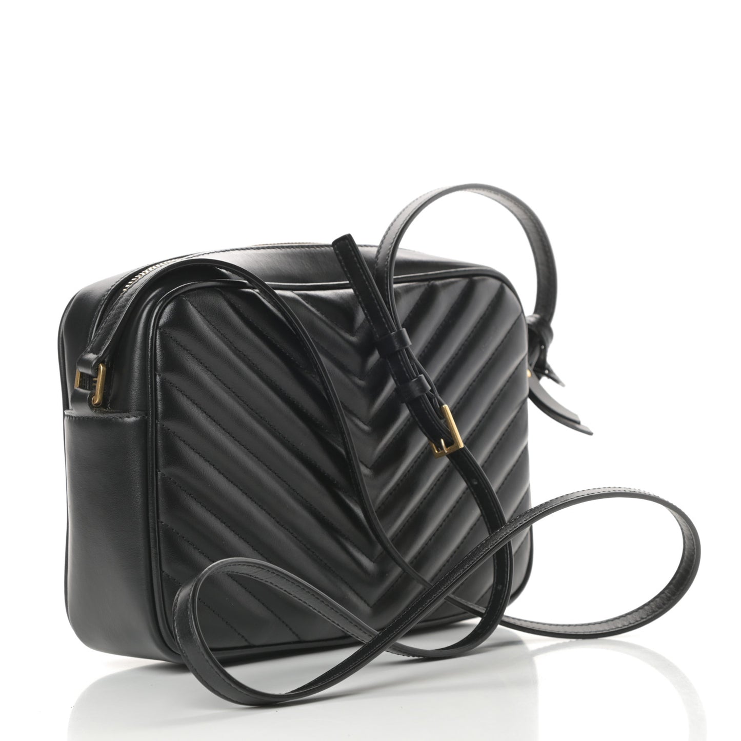 Calfskin Matelasse Monogram Lou Camera Bag Black