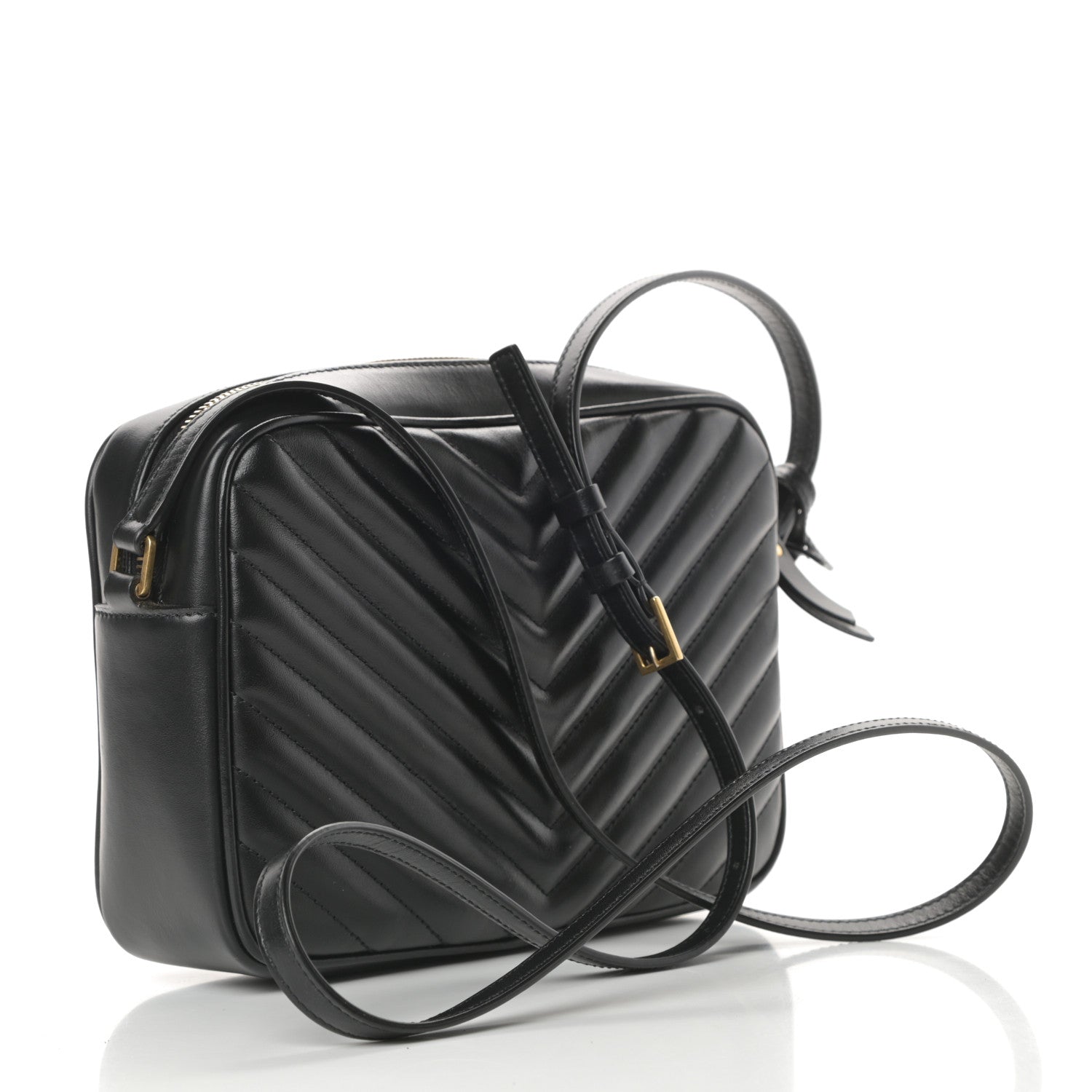 Saint Laurent Calfskin Matelasse Monogram Lou Camera Bag Black 3 of 11