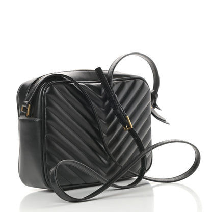 Saint Laurent Calfskin Matelasse Monogram Lou Camera Bag Black 3 of 11