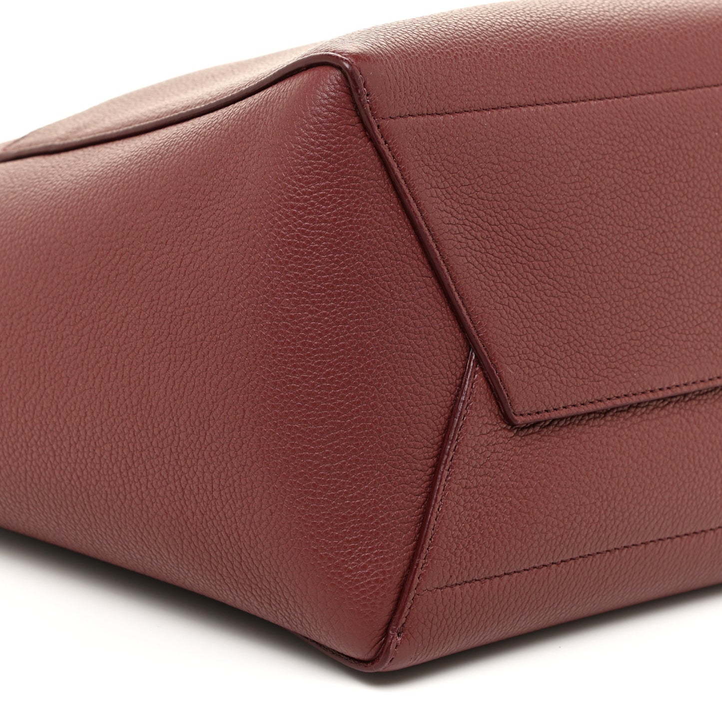 Soft Grained Calfskin Sangle Bucket Bag Red