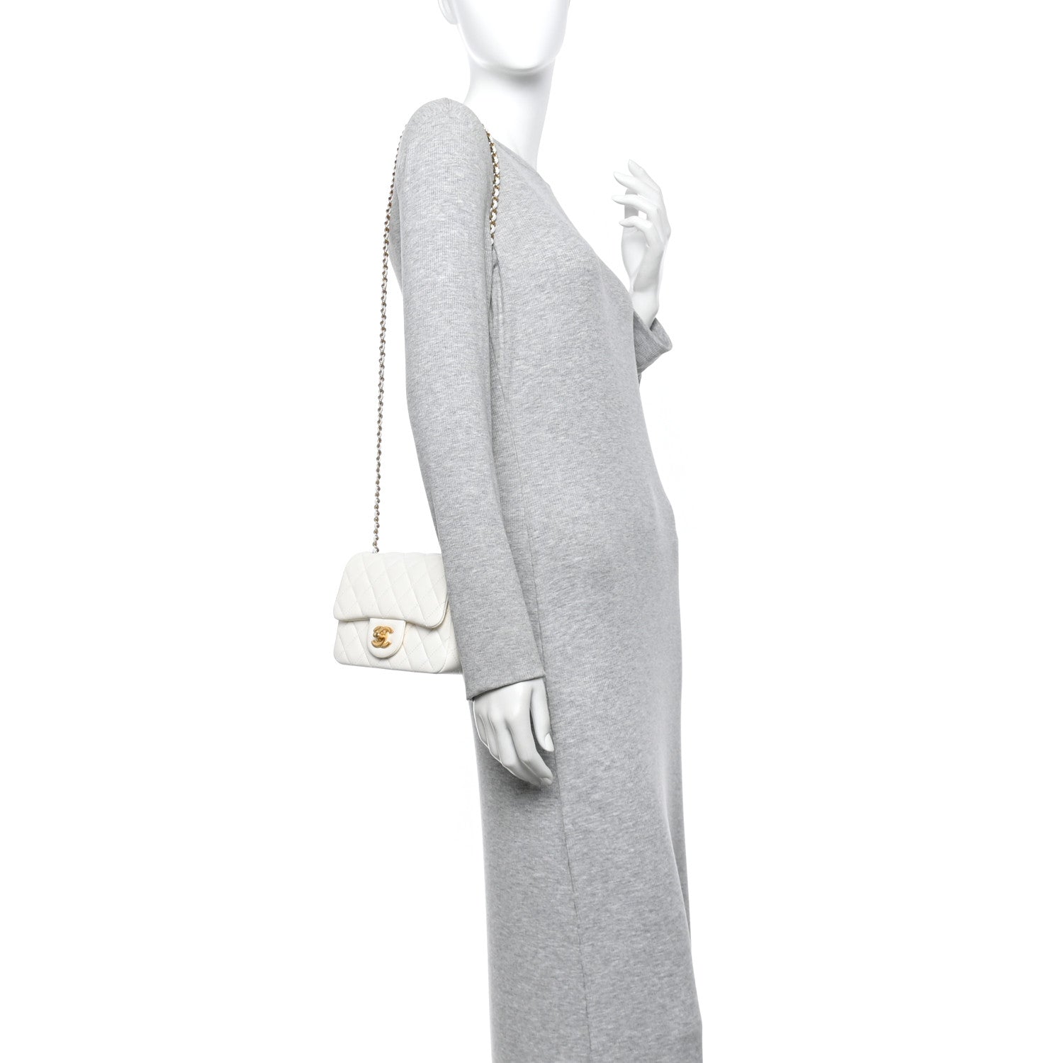 Chanel Lambskin Quilted Mini Pearl Crush Flap White 2 of 10