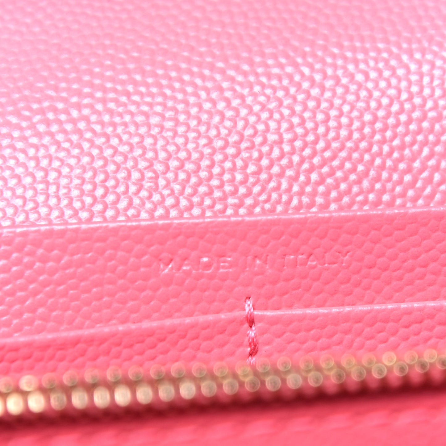 Grain De Poudre Matelasse Chevron Monogram Chain Wallet Rose Clair