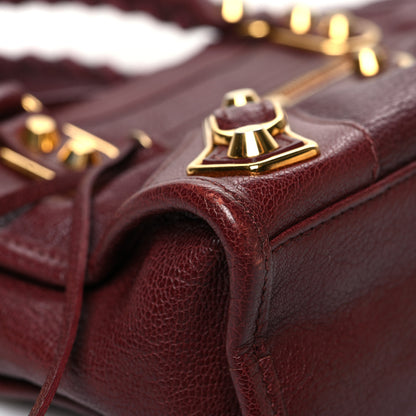 Balenciaga Chevre Gold Metallic Edge Hardware Mini City Bordeaux 9 of 14