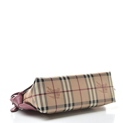 Burberry Haymarket Check Bow Tie Crossbody Clutch Bag Pink 4 of 14