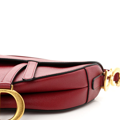 Christian Dior Grained Calfskin Saddle Bag Red 10 of 10